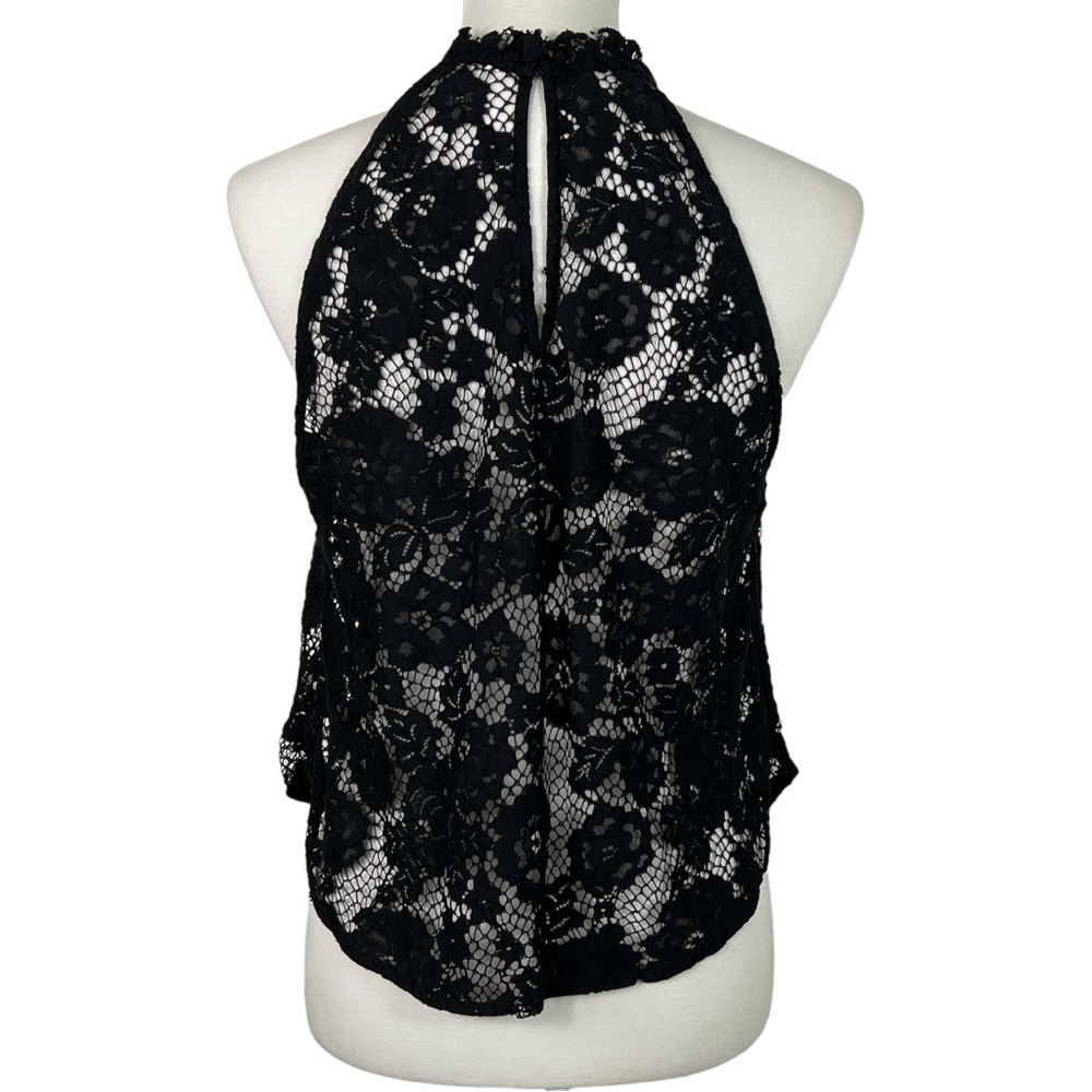 Free People Black Sweat Meadow Dreams High Neck Lace Top - Picture 5 of 8